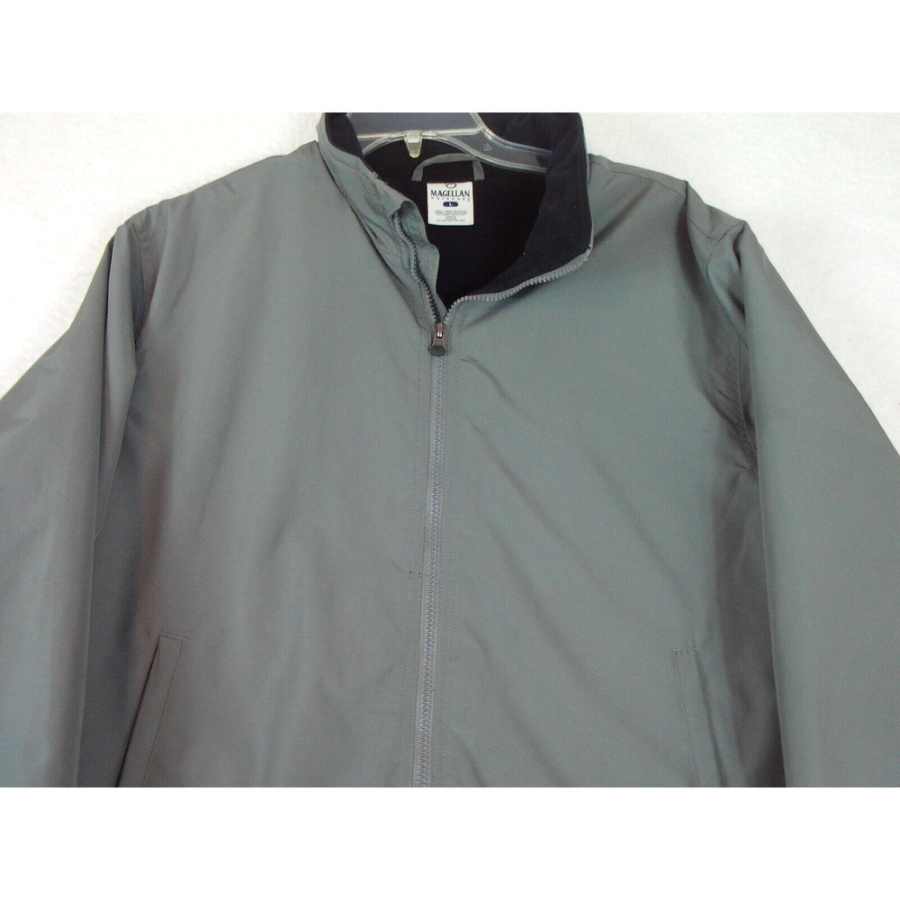 Magellan‎ Jacket Hood Softshell Zip Front Pockets Fleece Lined Gray Size Large - Picture 9 of 16